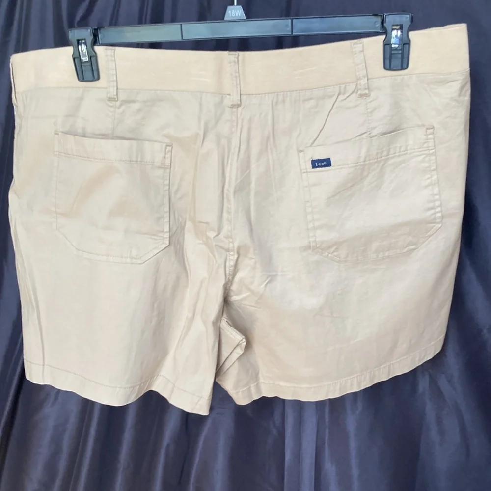 Lee tan short soft flex comfort waistband midrise cargo like pocket 24W - Picture 14 of 17